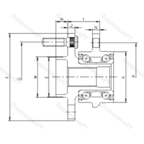Подшипник шариковый радиально-упорный IJ 113021 от производителя  ILJIN