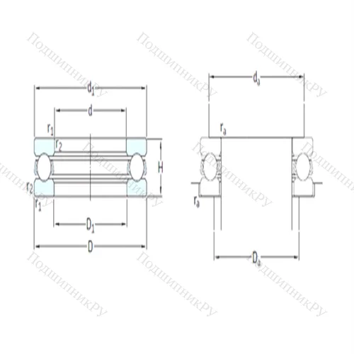 Подшипник шариковый упорный 51120 от производителя  SKF