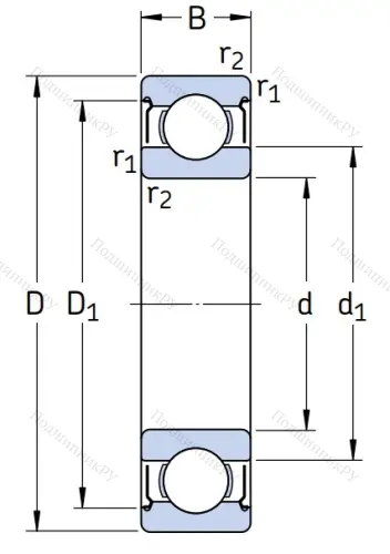 Однорядный шариковый подшипник W 607 2Z в Санкт-Петербурге
