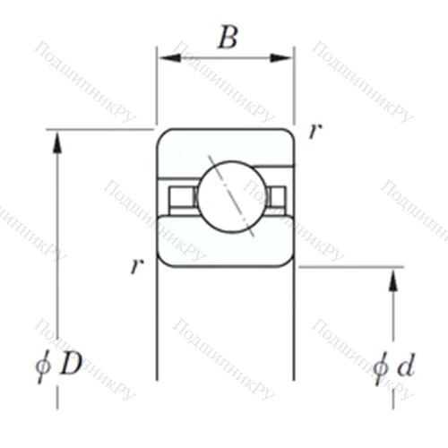 Подшипник шариковый радиально-упорный KDA 045