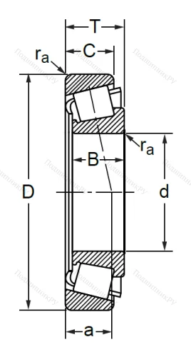 Конический роликовый подшипник 27310 (30310 D) в Санкт-Петербурге