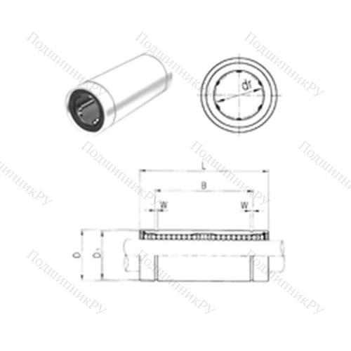 Подшипник шариковый линейный LM 16L от производителя  Samick