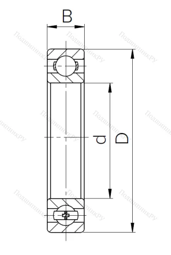 Шариковый однорядный подшипник 7000107 (16007) в Санкт-Петербурге