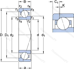 Подшипник 71911 ACE/HCP 4AH 1