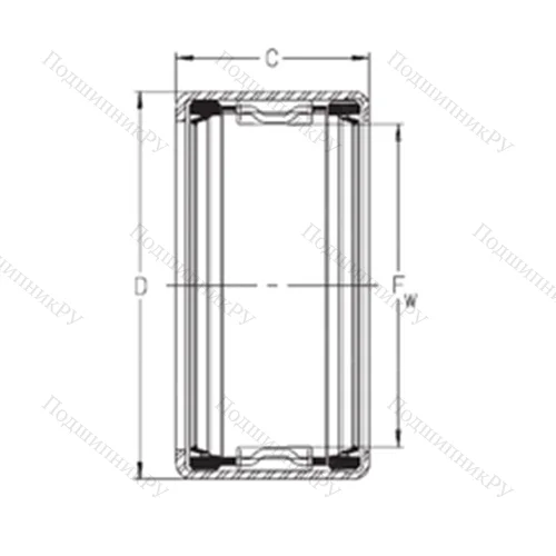 Подшипник игольчатый радиальный SCE 812PP