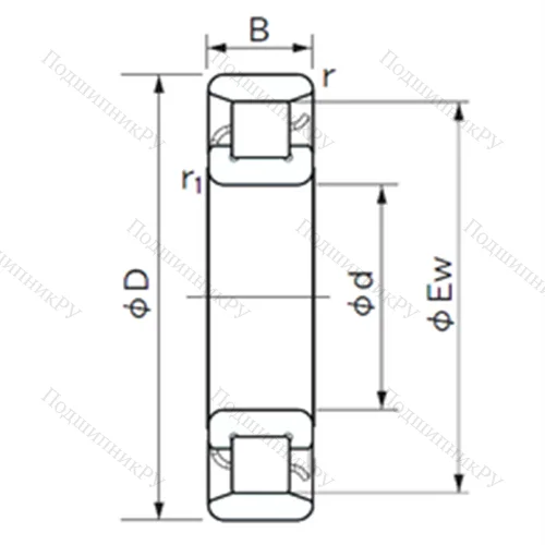 Подшипник роликовый радиальный N 1040
