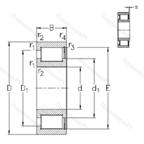 Подшипник роликовый радиальный NCF 28/670-V от производителя  NKE