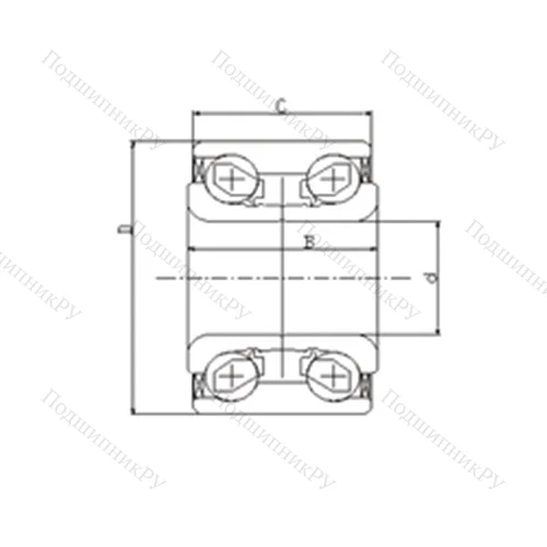 Подшипник шариковый радиально-упорный IJ 131009 от производителя  ILJIN
