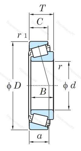 Конический роликовый подшипник 30218 JR от производителя  KOYO
