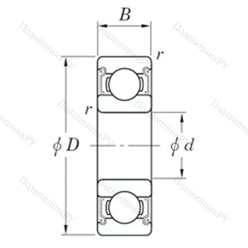Подшипник шариковый радиальный SE 6208 ZZSTPRZ