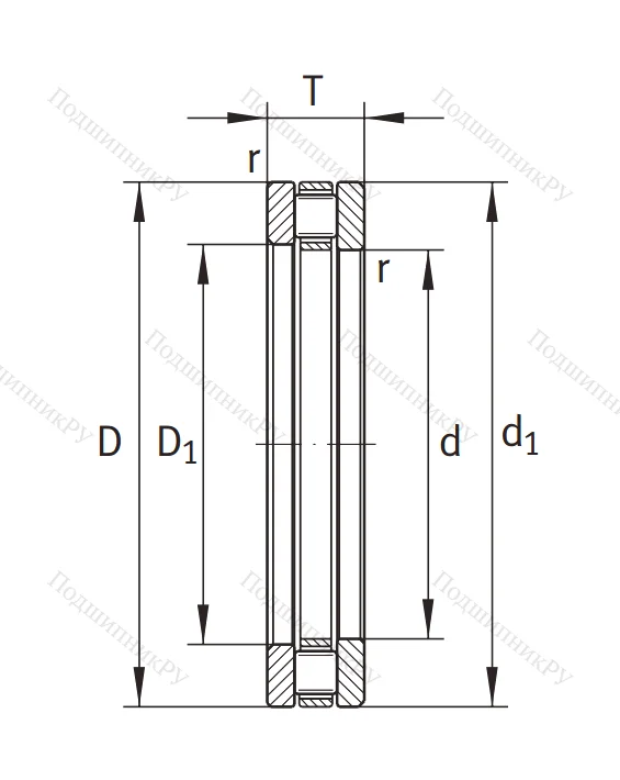 Упорный роликовый подшипник 81110 TV