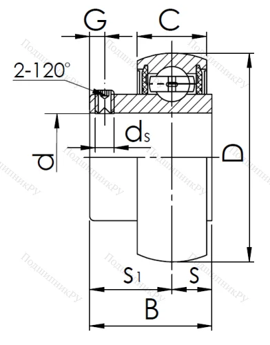 Корпусный подшипник SB 202 в Санкт-Петербурге