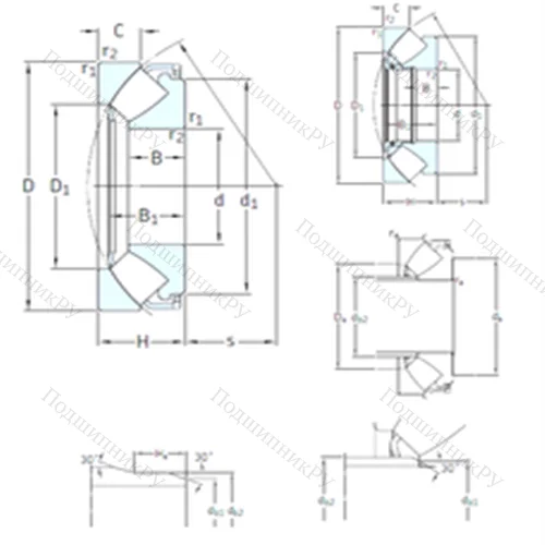 Подшипник роликовый упорно-радиальный 29264
