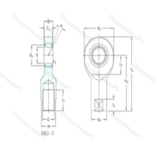 Подшипник скольжения сферический SIL 17C от производителя  SKF Подшипник скольжения сферический SIL 17C от производителя  SKF