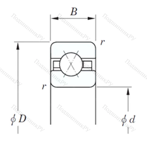 Подшипник шариковый радиально-упорный KDX 055
