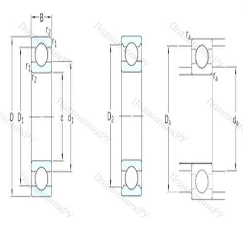 Подшипник шариковый радиальный 618/1180MA от производителя  SKF