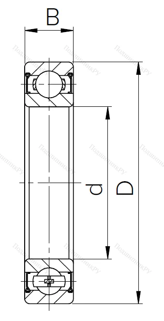 Шариковый однорядный подшипник 1000803 ZZ (61803 ZZ) в Санкт-Петербурге