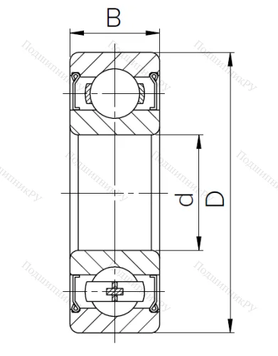 Шариковый однорядный подшипник 80120 (6020 ZZ) в Санкт-Петербурге