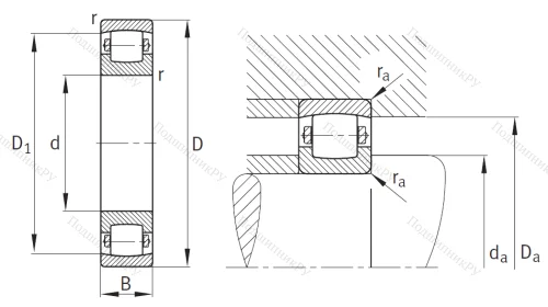 Сферический роликовый подшипник 20318 MB от производителя  FAG