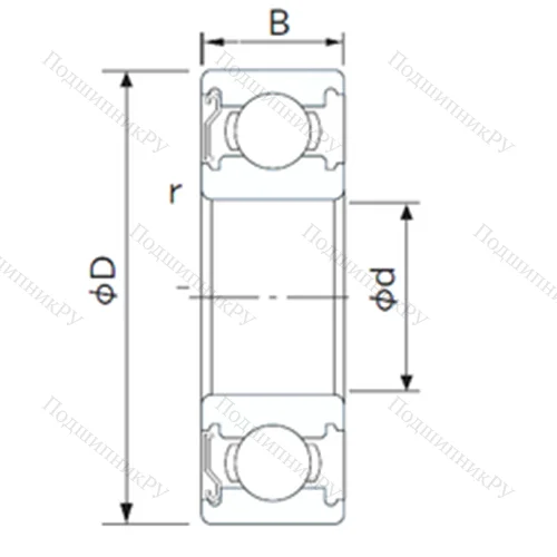 Подшипник шариковый радиальный 6906ZE