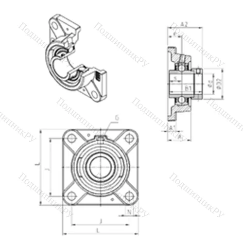 Подшипниковый узел шариковый радиальный EXFE 207 от производителя  SNR