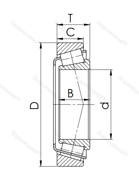 Конический роликовый подшипник 7305 (30305) в Санкт-Петербурге