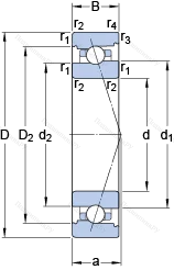 Подшипник 71919 ACB/HCP 4A