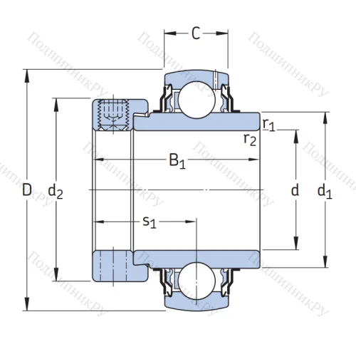 Корпусный подшипник YEL 206-2F в Санкт-Петербурге