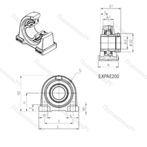 Подшипниковый узел шариковый радиальный EXPAE 212 от производителя  SNR