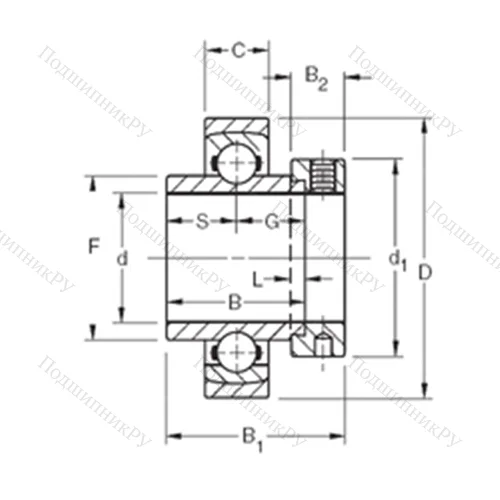 Подшипник шариковый радиальный SM 1108KS