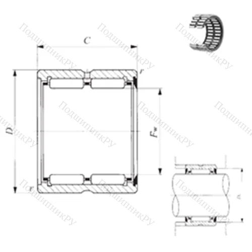 Подшипник игольчатый радиальный RNA 6914U от производителя  IKO