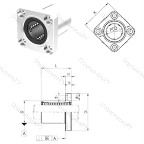 Подшипник шариковый линейный LMK 20 от производителя  Samick