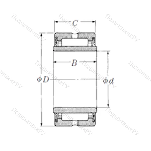 Подшипник игольчатый радиальный NA 4907TT