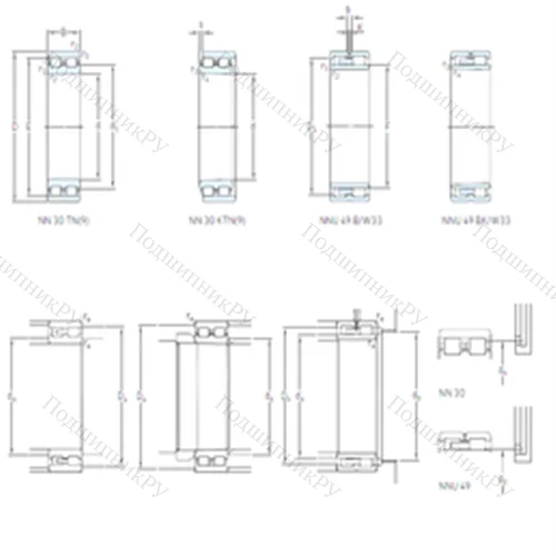Подшипник роликовый радиальный NN 3005/SP от производителя  SKF