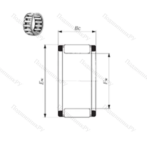 Подшипник игольчатый радиальный KT 152010 EG