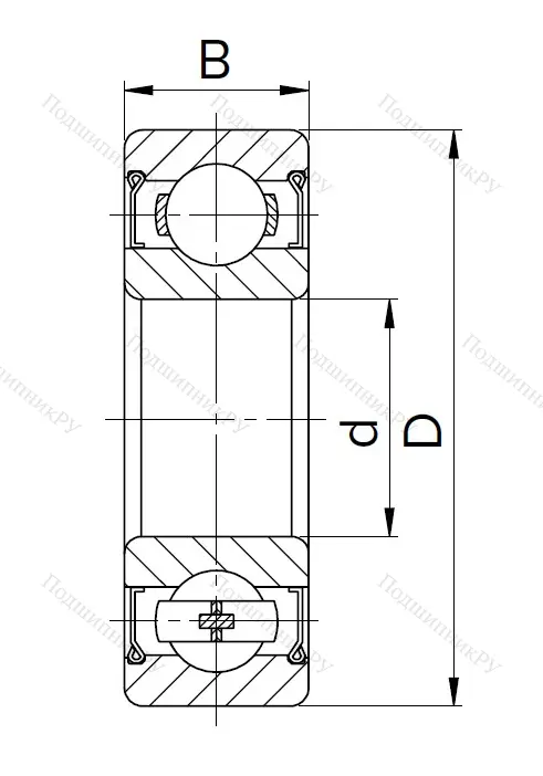 Миниатюрный шариковый подшипник 60026 (626 Z) в Санкт-Петербурге