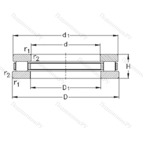 Подшипник роликовый упорный 81113-TVPB от производителя  NKE