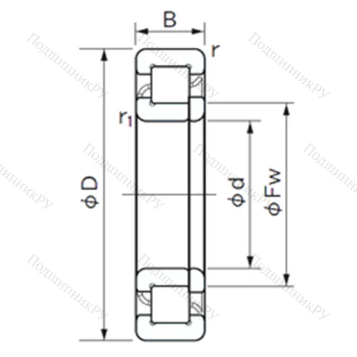Подшипник роликовый радиальный NUP 220 E