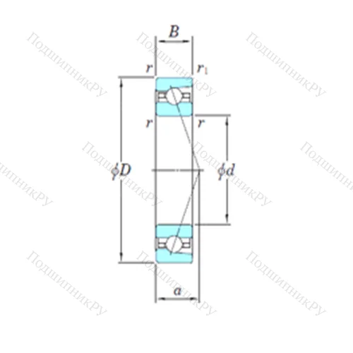 Подшипник шариковый радиально-упорный HAR 932CA