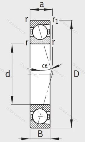 Сверхточный подшипник B 71903 CTP 4SUL от производителя  FAG