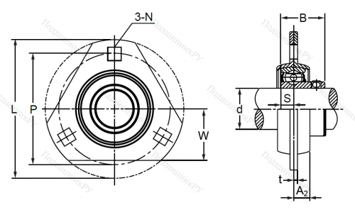 Подшипниковый корпус PFT 206 в Санкт-Петербурге