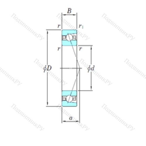 Подшипник шариковый радиально-упорный HAR 032CA