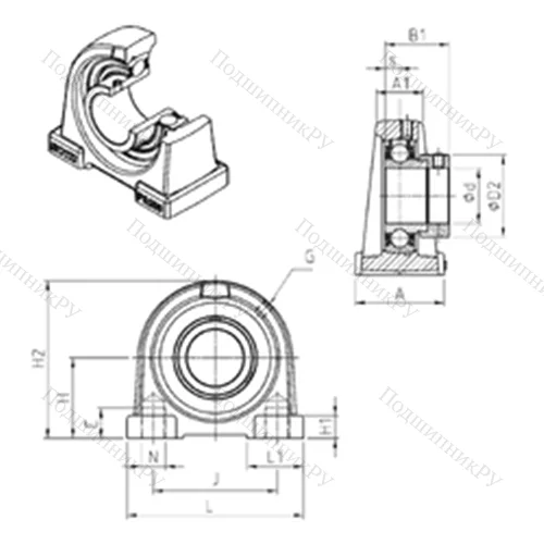Подшипниковый узел шариковый радиальный ESPA 212 от производителя  SNR