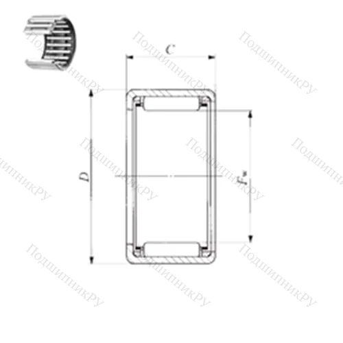 Подшипник игольчатый радиальный TA 3815 Z