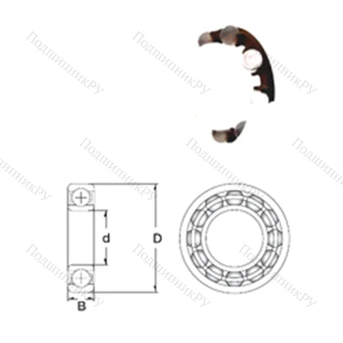 Подшипник шариковый радиальный P 6306-SB от производителя  ZEN