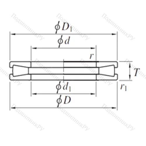 Подшипник роликовый упорный T 691V