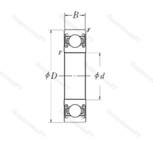 Подшипник шариковый радиальный EC 1-SC 0081LLH 1ACMPX 2/L 417 от производителя  NTN