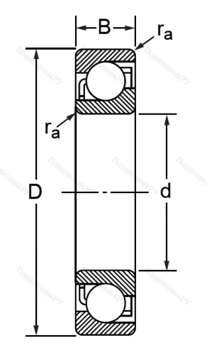 Радиально-упорный шариковый подшипник 7212 C P 5 (5-36212 Е ГОСТ) в Санкт-Петербурге