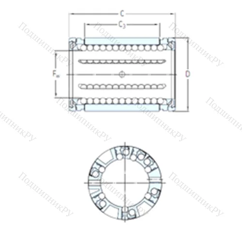 Подшипник шариковый линейный LBCR 16 A от производителя  SKF
