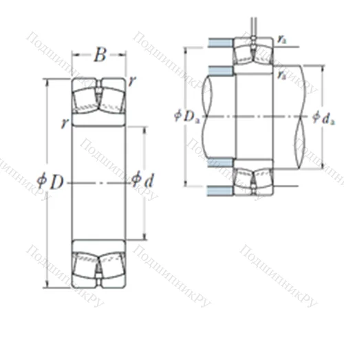 Подшипник роликовый радиальный самоцентрирующийся 21312EAE 4